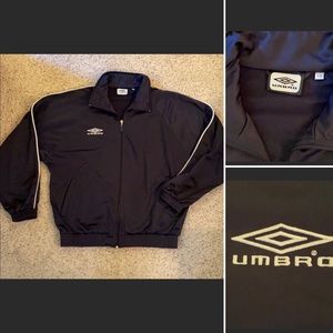 Mens Umbro Navy zip up Track Jacket Lined